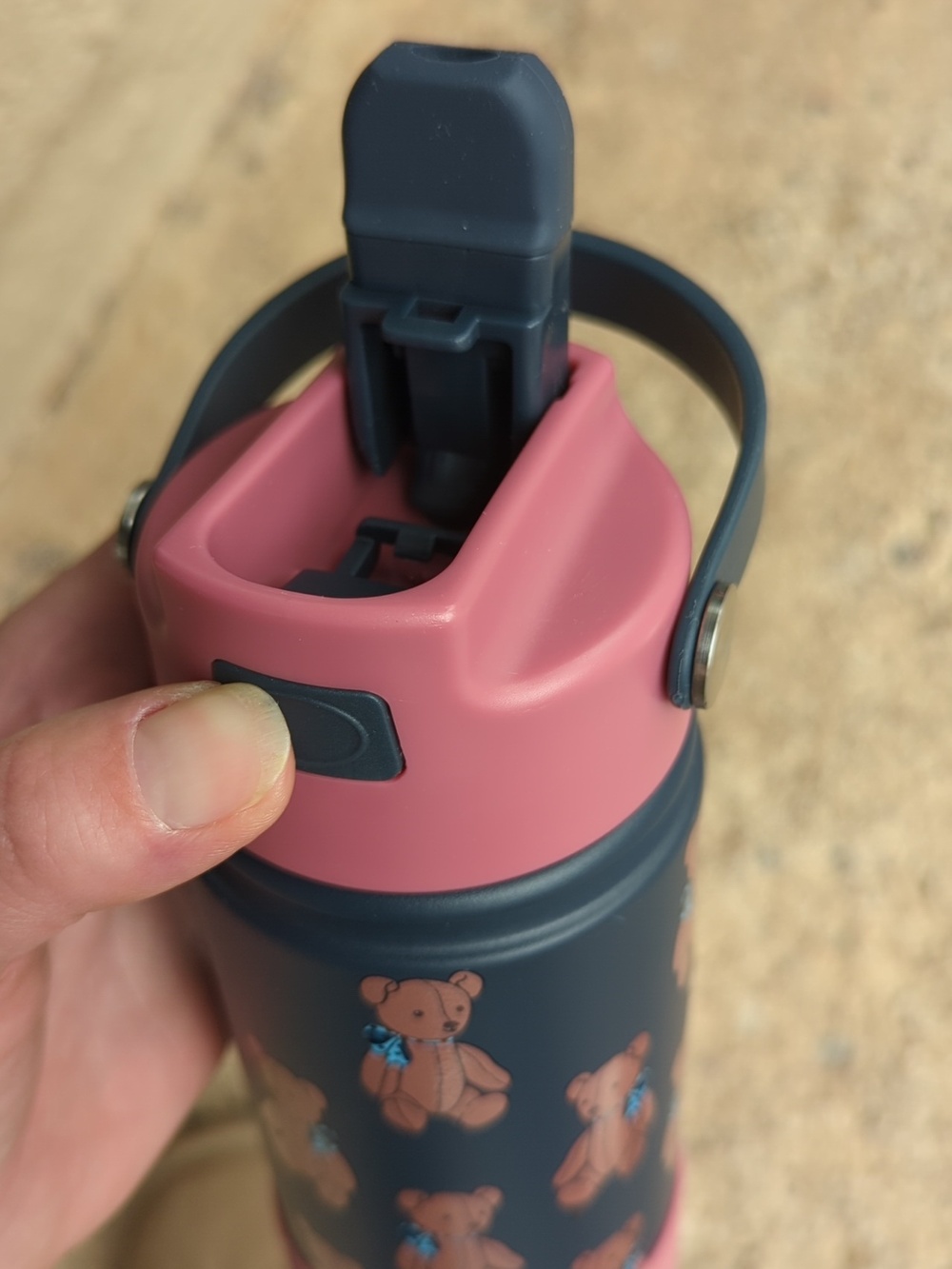 Hydraflow Hybrid 17oz Insulated Stainless Steel Thermos, Teddy Bear Graphic - Picture 2 of 6